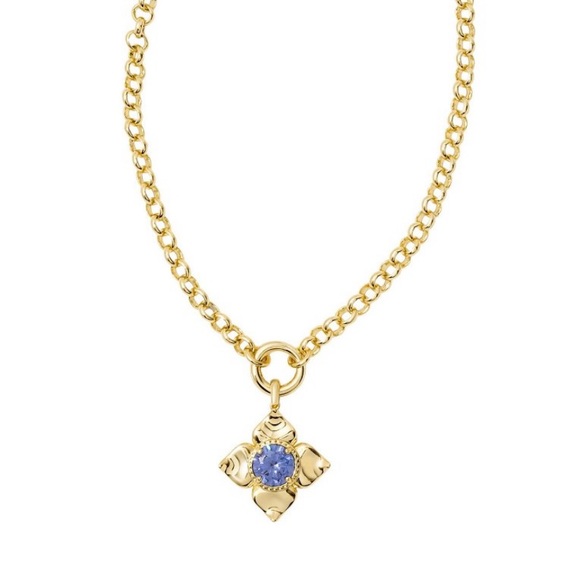 Kendra Scott Lily 14K Gold Over Brass
Chain Pendant Necklace - Blue Of Pink NWT - Picture 5 of 10